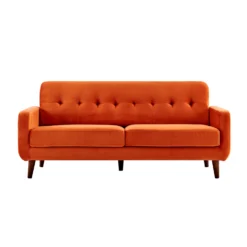 Clarence Sofa Range In Burnt Orange Velvet 14 Clarence Sofa Range In Burnt Orange Velvet -Best Furniture Shop LVSF 06 ORANGE 3ST 3 compressed
