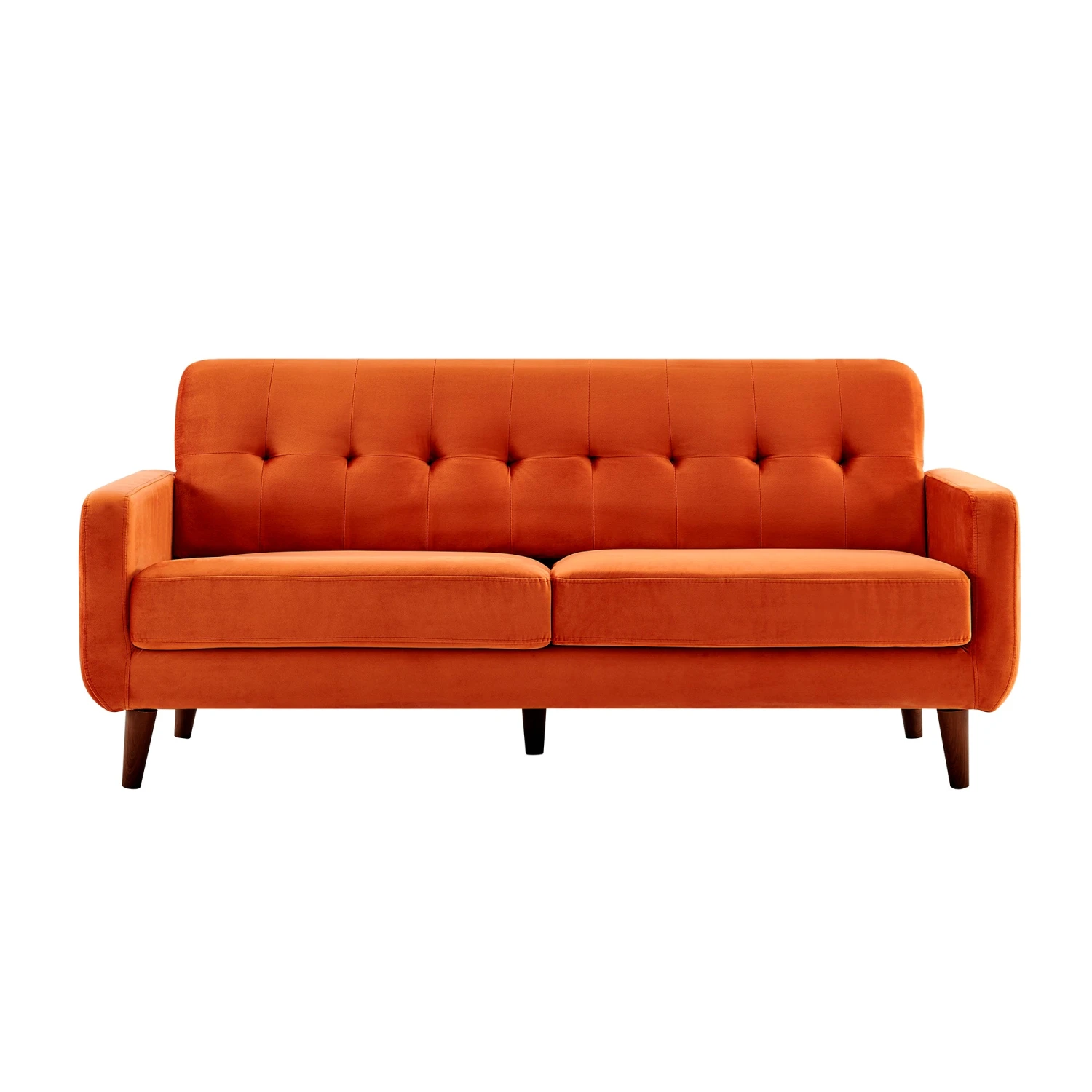 Clarence Sofa Range In Burnt Orange Velvet 4 Clarence Sofa Range In Burnt Orange Velvet - Image 4