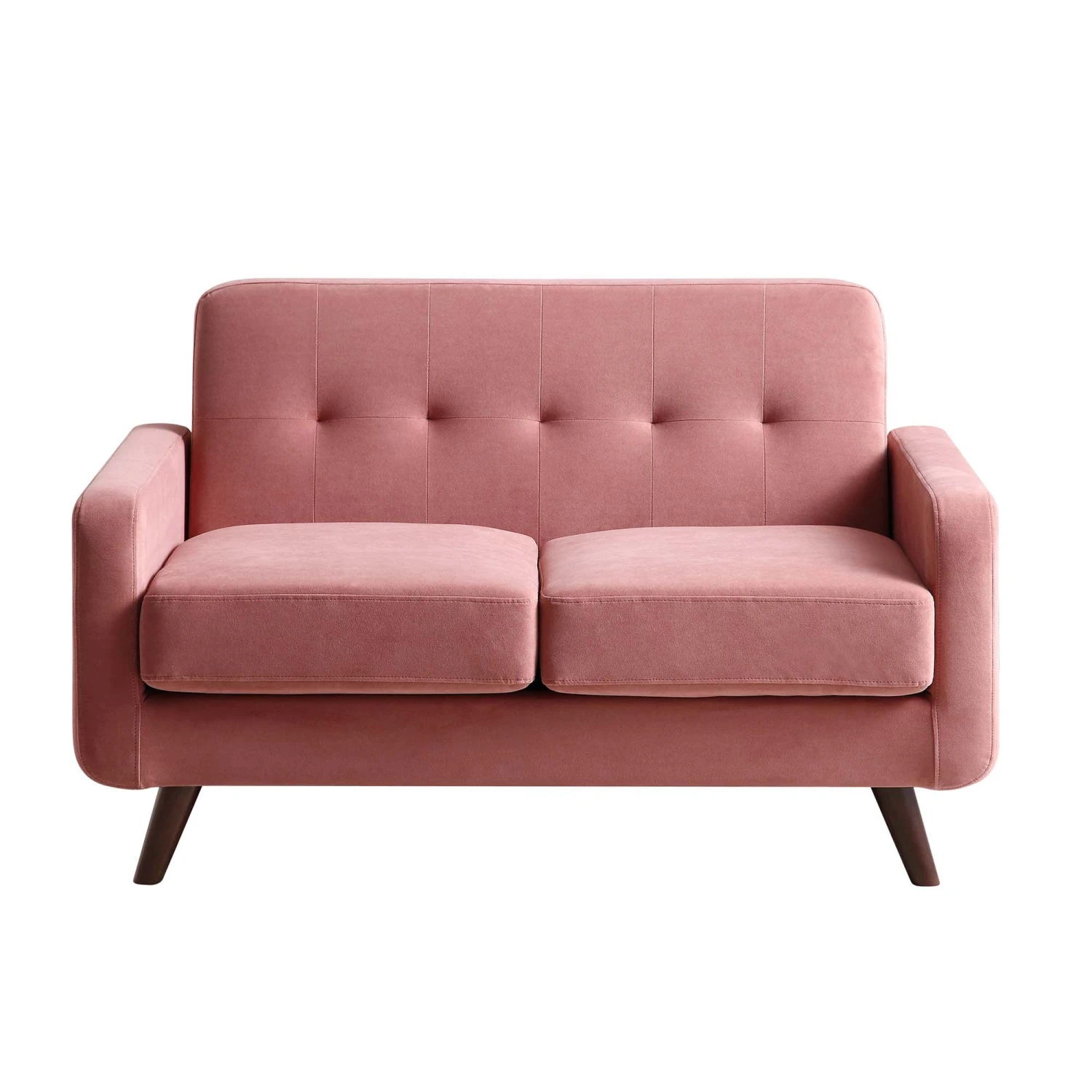 Clarence 2-Seater Sofa In Blush Pink Velvet 3 Clarence 2-Seater Sofa In Blush Pink Velvet - Image 3