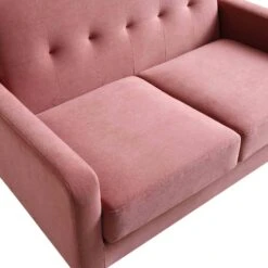 Clarence 2-Seater Sofa In Blush Pink Velvet 20 Clarence 2-Seater Sofa In Blush Pink Velvet -Best Furniture Shop LVSF 06 PINKVEL 2ST detail1