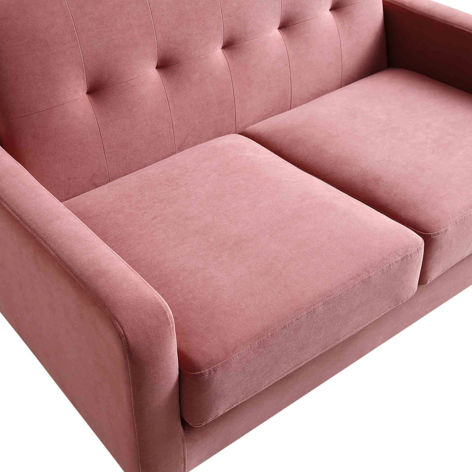 Clarence 2-Seater Sofa In Blush Pink Velvet 9 Clarence 2-Seater Sofa In Blush Pink Velvet - Image 9