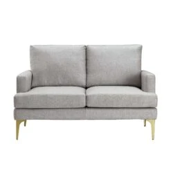 Haven Grey Fabric 2-Seater Sofa -Best Furniture Shop LVSF 169 LGREYFAB 2ST WB1