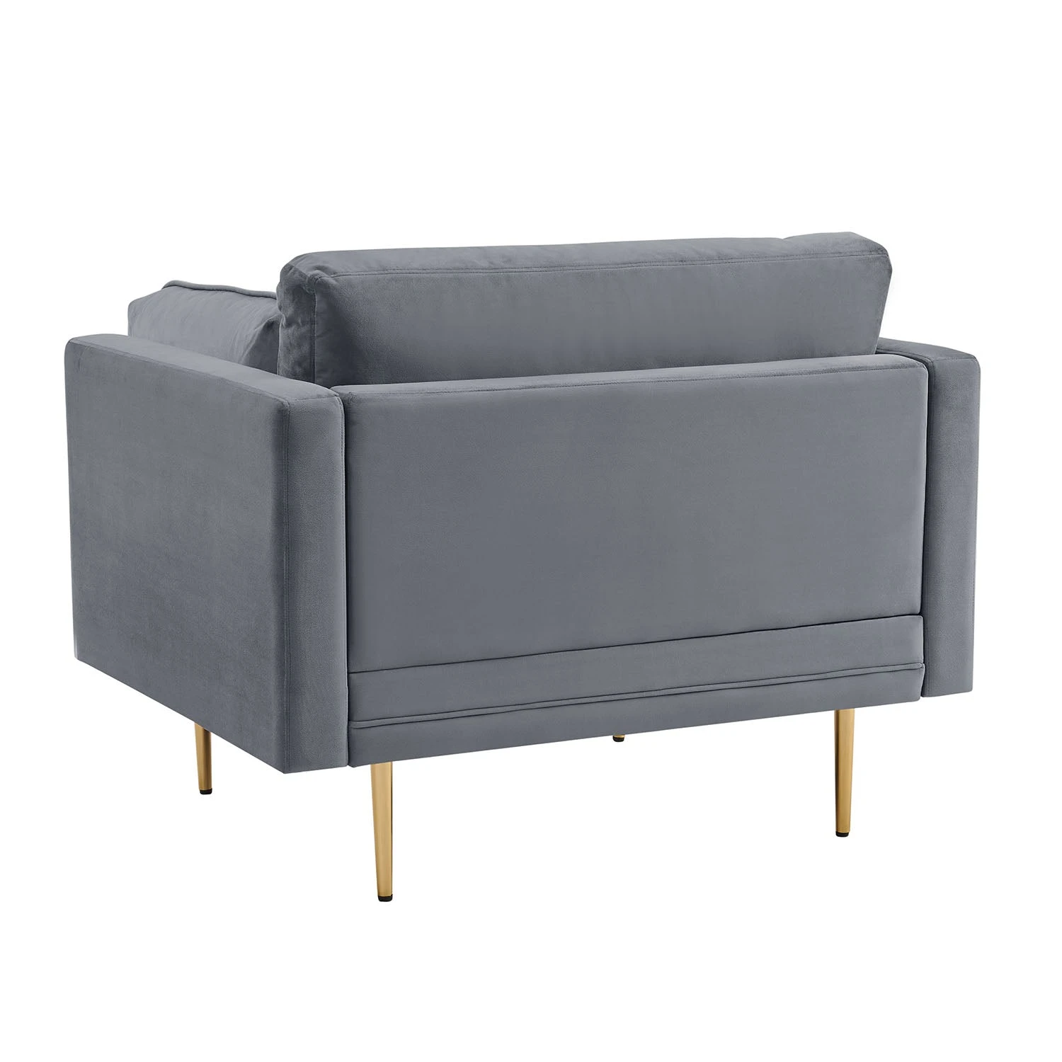 Pelham Grey Velvet Fabric Armchair 5 Pelham Grey Velvet Fabric Armchair - Image 5