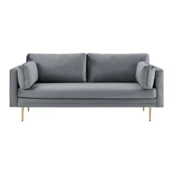 Pelham Grey Velvet Fabric Sofa -Best Furniture Shop LVSF 386 GREYVEL 3ST 2