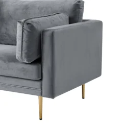Pelham Grey Velvet Fabric Sofa -Best Furniture Shop LVSF 386 GREYVEL deatil3