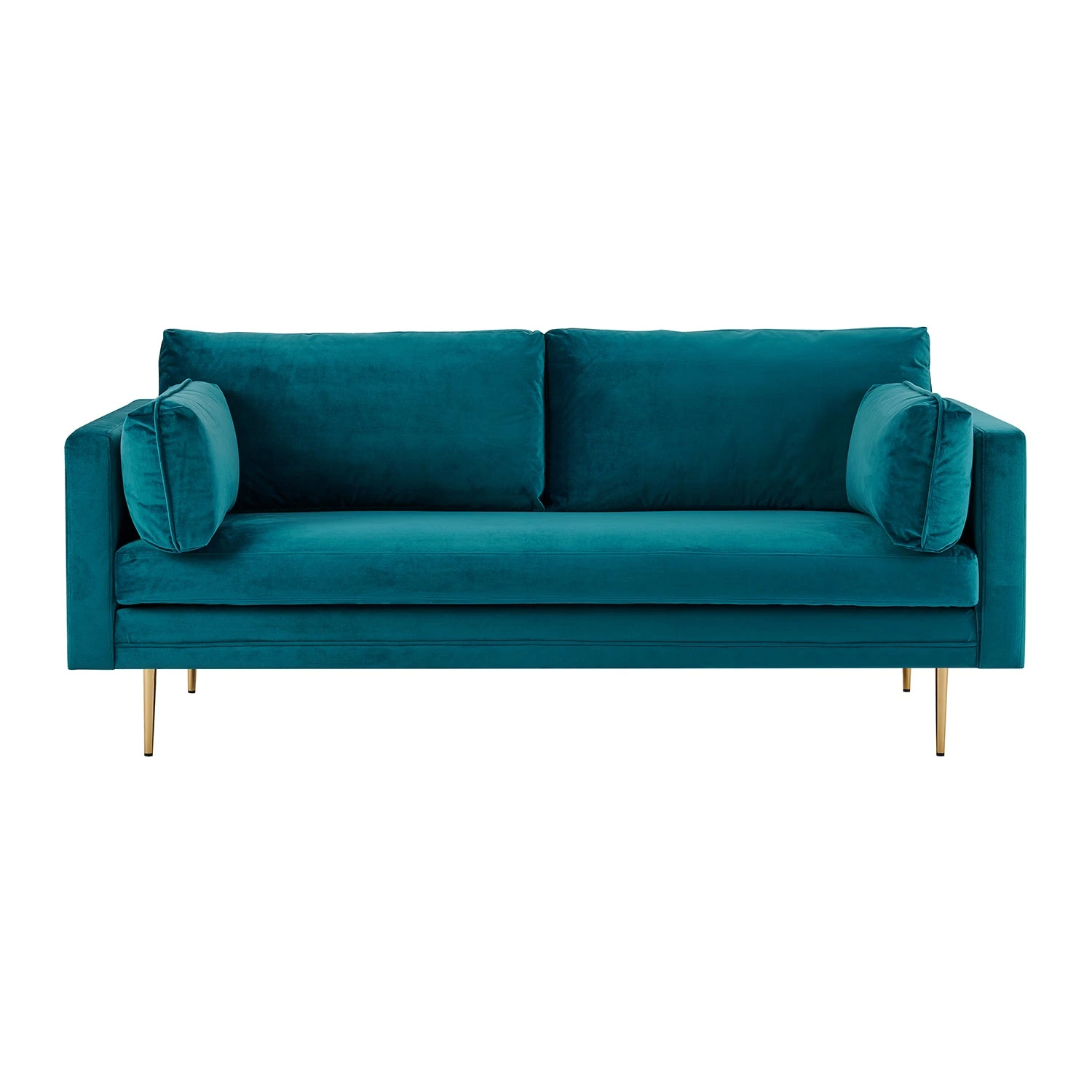 Pelham Teal Blue Velvet Fabric Sofa 13 Pelham Teal Blue Velvet Fabric Sofa - Image 13
