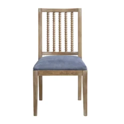 Hemingford Set Of 2 Blue Grey Velvet Bobbin Spindle Dining Chair 12 Hemingford Set Of 2 Blue Grey Velvet Bobbin Spindle Dining Chair -Best Furniture Shop LW DCH 511 BLUEVEL 2P WB3
