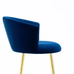Kylie Set Of 2 Blue Velvet Bar Stools -Best Furniture Shop MB222BLUEVEL P detail3
