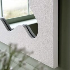Destin Wave Mirror 100 X 60 Cm, White Matte 9 Destin Wave Mirror 100 X 60 Cm, White Matte -Best Furniture Shop MIRR 100 WHITE MATTE scene2