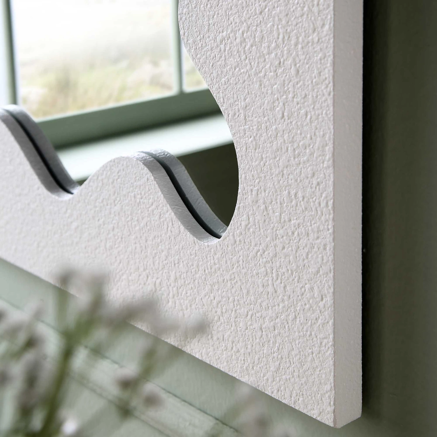 Destin Wave Mirror 100 X 60 Cm, White Matte 3 Destin Wave Mirror 100 X 60 Cm, White Matte - Image 3