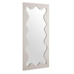 Destin Wave Mirror 160 X 70 Cm, Taupe Gloss -Best Furniture Shop MIRR 160 TAUPE GLOSS WB2