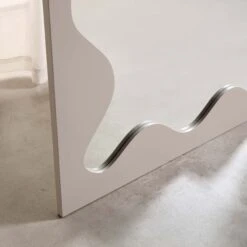 Destin Wave Mirror 160 X 70 Cm, Taupe Gloss -Best Furniture Shop MIRR 160 TAUPE GLOSS scene3