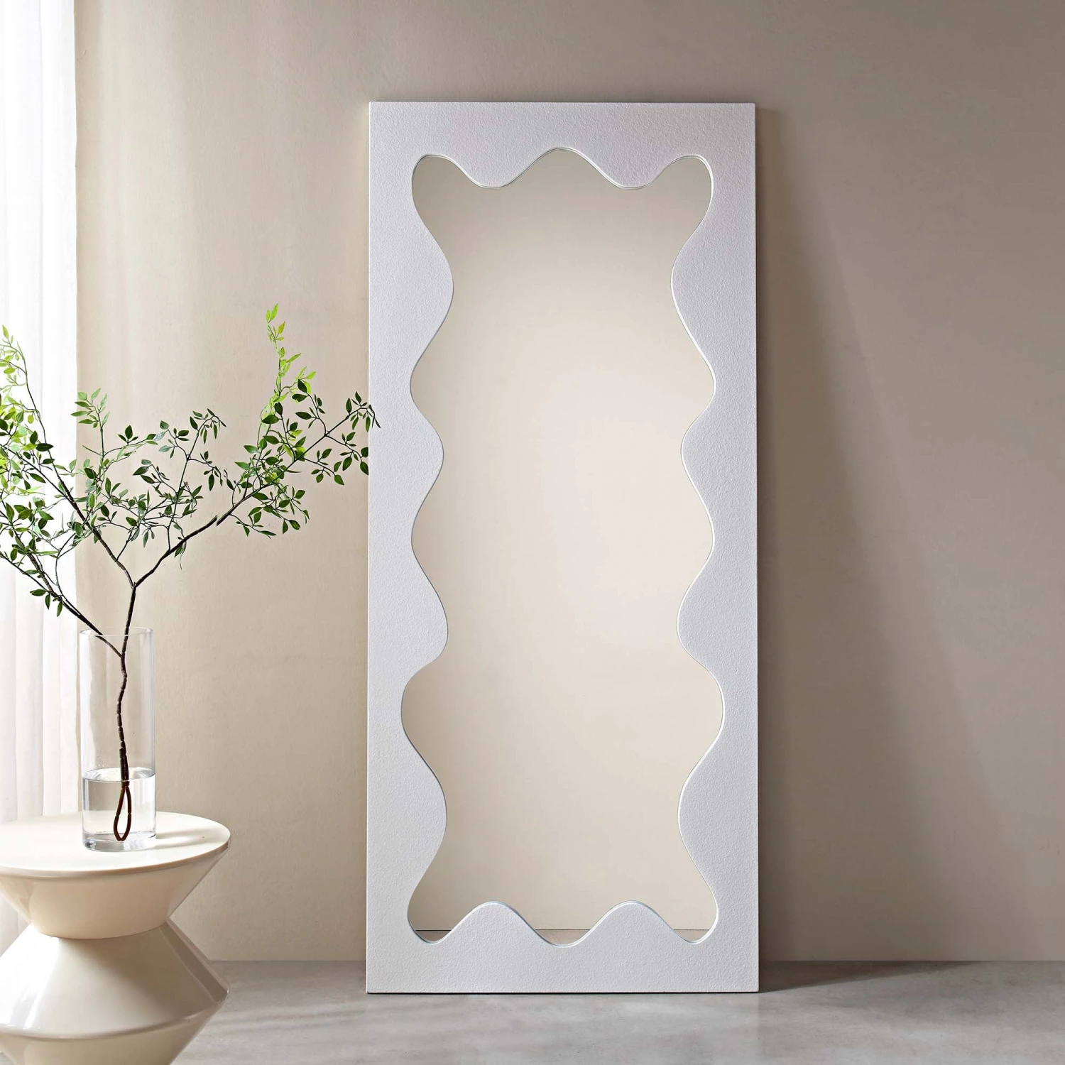 Destin Wave Mirror 160 X 70 Cm, White Matte 2 Destin Wave Mirror 160 X 70 Cm, White Matte - Image 2