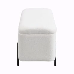 Jed Ecru Boucle 120cm Large Storage Ottoman Bench 17 Jed Ecru Boucle 120cm Large Storage Ottoman Bench -Best Furniture Shop OTTO 2245 ECRUBOUCLE WB4