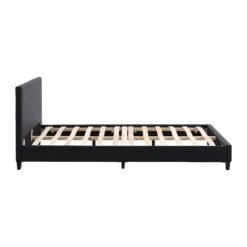 URSA Black PU Leather Bed Frame With LED On Footend -Best Furniture Shop SF804BLACK 3