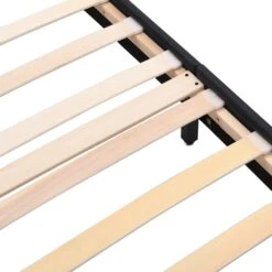 URSA Black PU Leather Bed Frame With LED On Footend -Best Furniture Shop SF804BLACK detail2