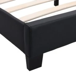 URSA Black PU Leather Bed Frame With LED On Footend -Best Furniture Shop SF804BLACK detail3