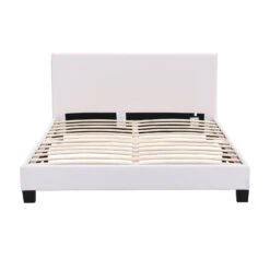 URSA White PU Leather Bed Frame With LED On Footend 13 URSA White PU Leather Bed Frame With LED On Footend -Best Furniture Shop SF804WHITE 2