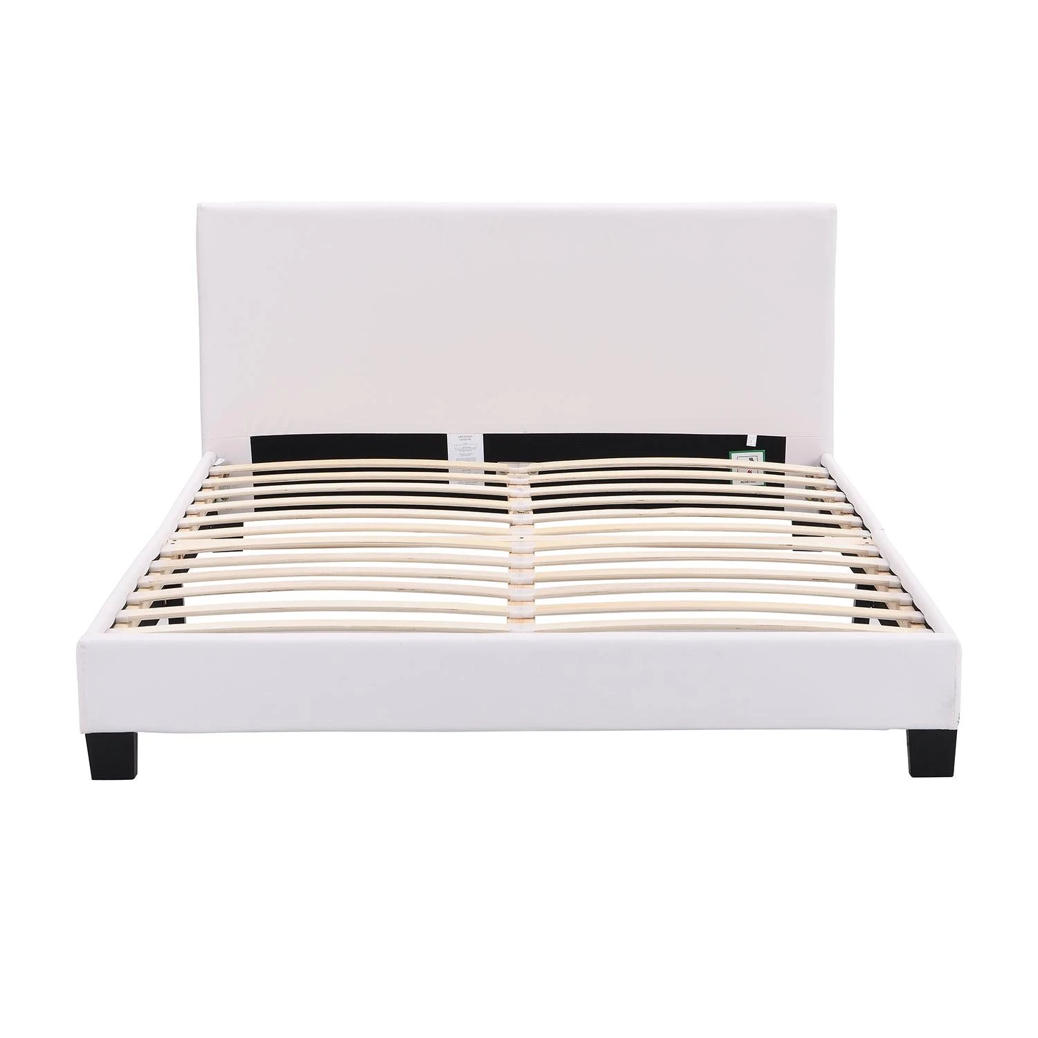 URSA White PU Leather Bed Frame With LED On Footend 5 URSA White PU Leather Bed Frame With LED On Footend - Image 5