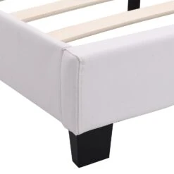 URSA White PU Leather Bed Frame With LED On Footend 17 URSA White PU Leather Bed Frame With LED On Footend -Best Furniture Shop SF804WHITE detail3