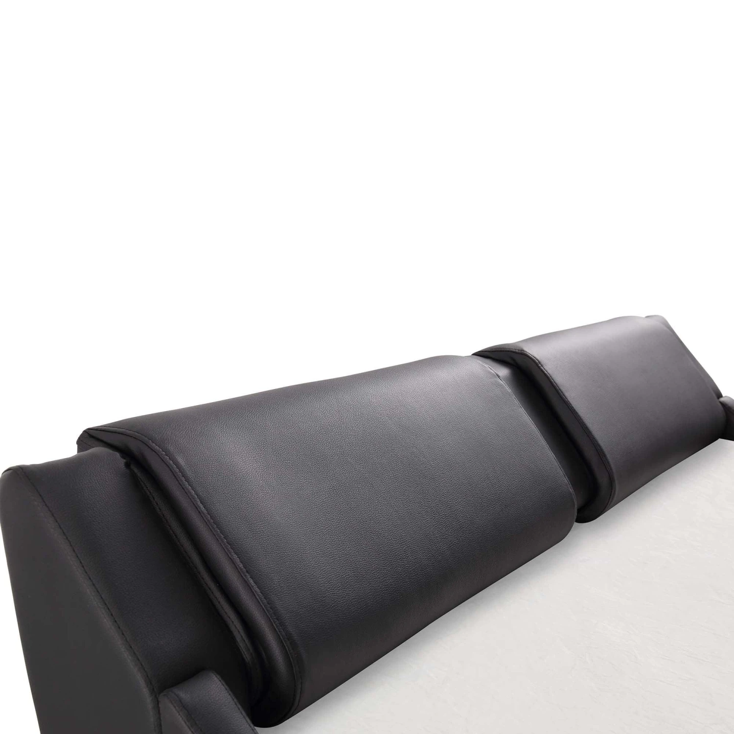 CORVUS Faux Leather Upholstered Bed Frame With Underbed LED Lights, Black 15 CORVUS Faux Leather Upholstered Bed Frame With Underbed LED Lights, Black - Image 15