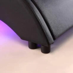 CORVUS Faux Leather Upholstered Bed Frame With Underbed LED Lights, Black 29 CORVUS Faux Leather Upholstered Bed Frame With Underbed LED Lights, Black -Best Furniture Shop SF813BLACK detail3