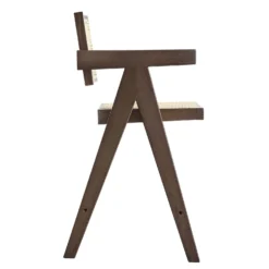 Jeanne Dark Walnut Cane Rattan Solid Beech Wood Counter Stool 16 Jeanne Dark Walnut Cane Rattan Solid Beech Wood Counter Stool -Best Furniture Shop XN 2211 DARKWALNUT WB3