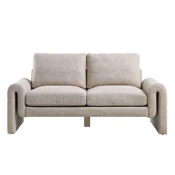 Hampstead Taupe Boucle Curved 2-Seater Sofa -Best Furniture Shop XRSF 2161 TAUPE BOUCLE 2ST WB2