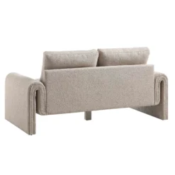 Hampstead Taupe Boucle Curved 2-Seater Sofa -Best Furniture Shop XRSF 2161 TAUPE BOUCLE 2ST WB5
