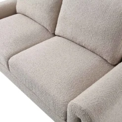 Hampstead Taupe Boucle Curved 2-Seater Sofa -Best Furniture Shop XRSF 2161 TAUPE BOUCLE 2ST detail2
