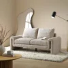 Hampstead Taupe Boucle Curved 2-Seater Sofa