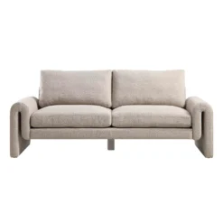 Hampstead Taupe Boucle Curved 3-Seater Sofa -Best Furniture Shop XRSF 2161 TAUPE BOUCLE 3ST WB1