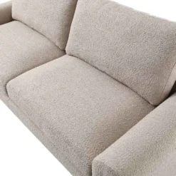 Hampstead Taupe Boucle Curved 3-Seater Sofa -Best Furniture Shop XRSF 2161 TAUPE BOUCLE 3ST detail2