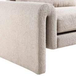 Hampstead Taupe Boucle Curved 3-Seater Sofa -Best Furniture Shop XRSF 2161 TAUPE BOUCLE 3ST detail3