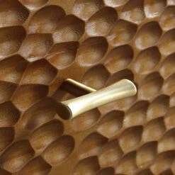 Bianca Chip Carved 3 Drawer Chest, Antique Bronze & Black -Best Furniture Shop XXCOD 008 GOLD BLACK detail3