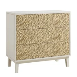 Bianca Chip Carved 3 Drawer Chest, Sand Beige & Ivory 16 Bianca Chip Carved 3 Drawer Chest, Sand Beige & Ivory -Best Furniture Shop XXCOD 008 TAUPE WHITE WB2