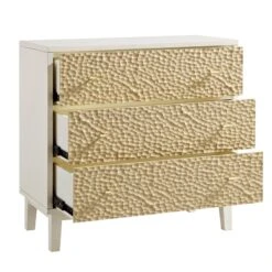 Bianca Chip Carved 3 Drawer Chest, Sand Beige & Ivory 17 Bianca Chip Carved 3 Drawer Chest, Sand Beige & Ivory -Best Furniture Shop XXCOD 008 TAUPE WHITE WB3