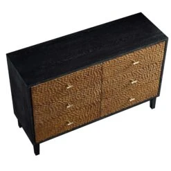 Bianca Chip Carved 6 Drawer Chest, Antique Bronze & Black 17 Bianca Chip Carved 6 Drawer Chest, Antique Bronze & Black -Best Furniture Shop XXCOD 010 GOLD BLACK WB4