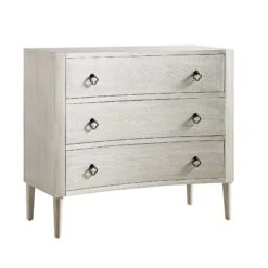 Thalia Concave Chest Of Drawers, Washed White -Best Furniture Shop XXCOD 023 WHITEWASH WB2