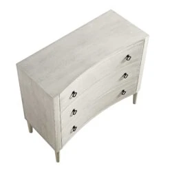 Thalia Concave Chest Of Drawers, Washed White -Best Furniture Shop XXCOD 023 WHITEWASH WB6