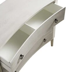 Thalia Concave Chest Of Drawers, Washed White -Best Furniture Shop XXCOD 023 WHITEWASH detail1