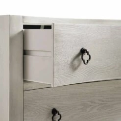 Thalia Concave Chest Of Drawers, Washed White -Best Furniture Shop XXCOD 023 WHITEWASH detail2