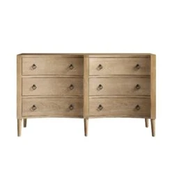 Thalia Concave Double Chest Of Drawers, Natural -Best Furniture Shop XXCOD 024 NAT WB1