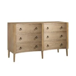 Thalia Concave Double Chest Of Drawers, Natural -Best Furniture Shop XXCOD 024 NAT WB2