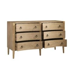 Thalia Concave Double Chest Of Drawers, Natural -Best Furniture Shop XXCOD 024 NAT WB3