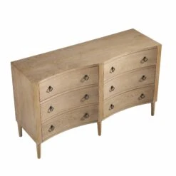 Thalia Concave Double Chest Of Drawers, Natural -Best Furniture Shop XXCOD 024 NAT WB4