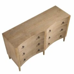 Thalia Concave Double Chest Of Drawers, Natural -Best Furniture Shop XXCOD 024 NAT WB5