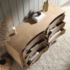 Thalia Concave Double Chest Of Drawers, Natural -Best Furniture Shop XXCOD 024 NAT scene2