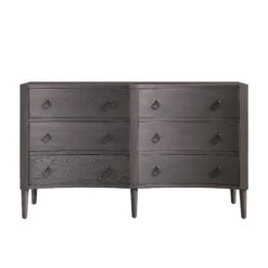 Thalia Concave Double Chest Of Drawers, Silver Oak -Best Furniture Shop XXCOD 024 SILVEROAK WB1