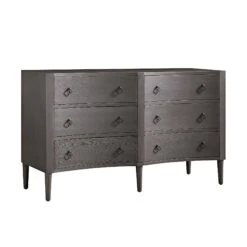 Thalia Concave Double Chest Of Drawers, Silver Oak -Best Furniture Shop XXCOD 024 SILVEROAK WB2